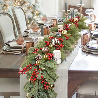 1Pc Artificial Green Plants Christmas Tree Garland Home Party Decorative Outdoor Yard Pine Tree Rattan Hanging Hot Sale Products