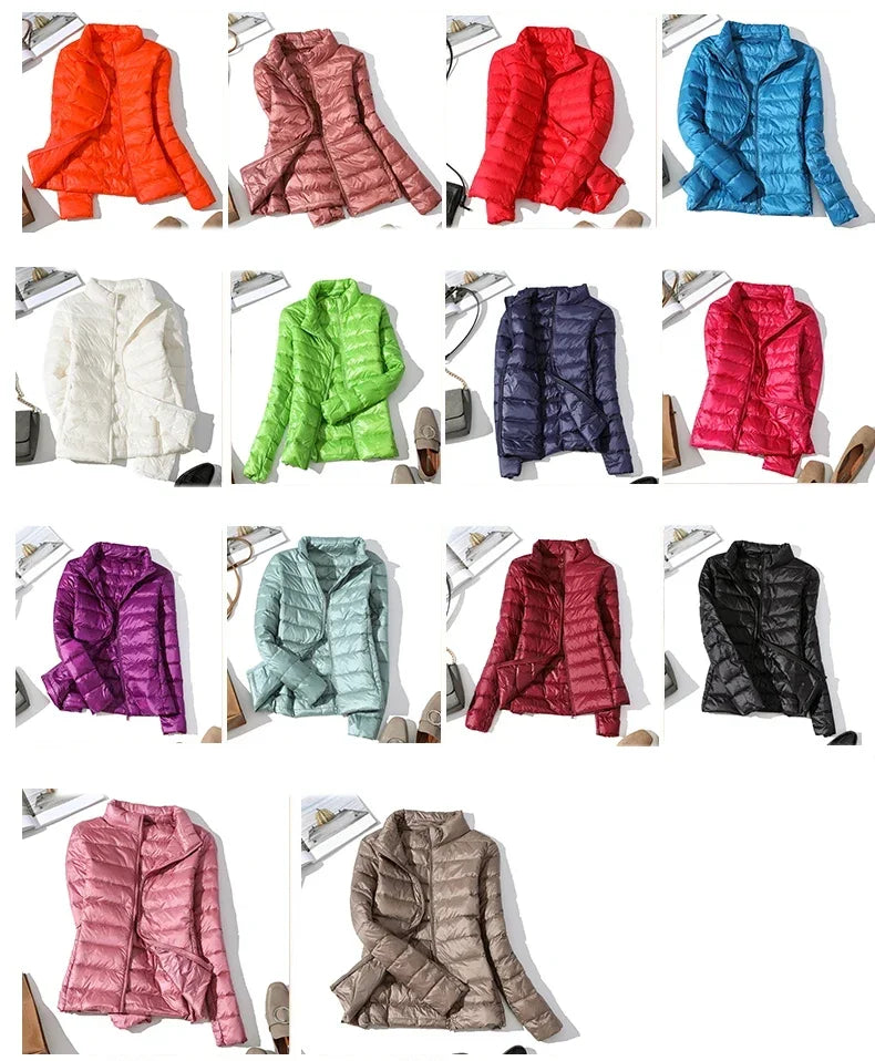 Ultra Light Down Jacket 2025 New Parkas basic Winter jackets Female Women velvet hooded Coats autumn Down Jacket Womens Outwear