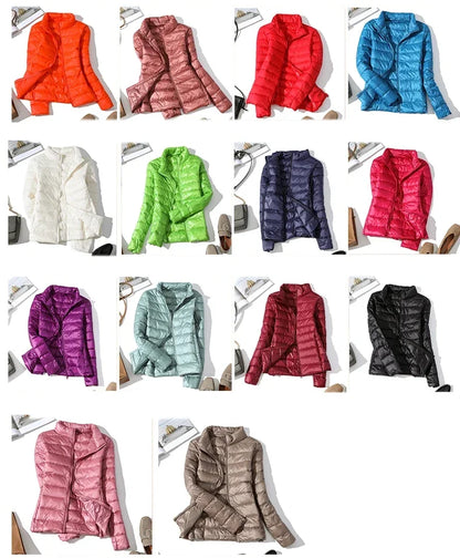 Ultra Light Down Jacket 2025 New Parkas basic Winter jackets Female Women velvet hooded Coats autumn Down Jacket Womens Outwear