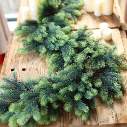 1Pc Artificial Green Plants Christmas Tree Garland Home Party Decorative Outdoor Yard Pine Tree Rattan Hanging Hot Sale Products