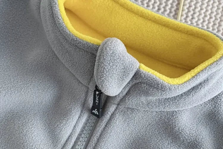 New Children Boys Girls Polar fleece cardigan jacket Winter Kids Warm Hooded Baby Coats Causal Toddler Outerwear