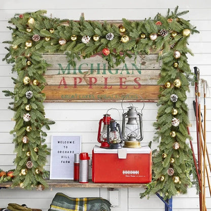 1Pc Artificial Green Plants Christmas Tree Garland Home Party Decorative Outdoor Yard Pine Tree Rattan Hanging Hot Sale Products