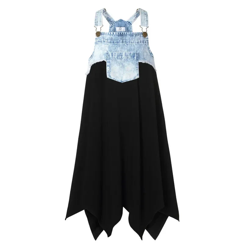 AP washed jeans patch collection children boys girls spring summer denim casual family matching clothing jumper tee skirt