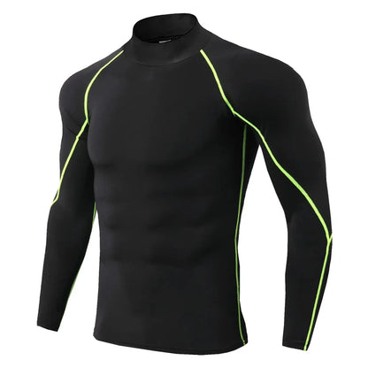 Winter Man Compression Shirt Cycling Clothing Warmth Shirt Warm Bottoming Shirt Men Compression T-Shirt Gym Sportswear 2024 New
