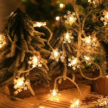 1.5-10meters 2025 Christmas String Lights Star Snowflake LED Light String Xmas Party Supplies Home Decoration