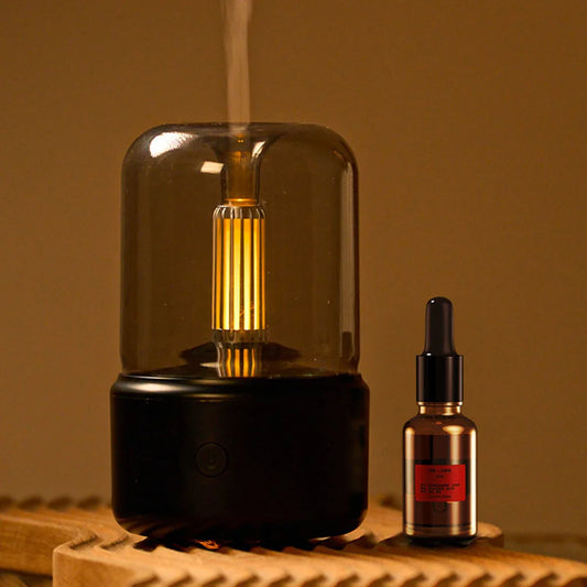 Air Aroma Humidifier with Light Oil Diffuser USB Essential Oil Atomizer Portable Electric Air Humidifier for Home Car