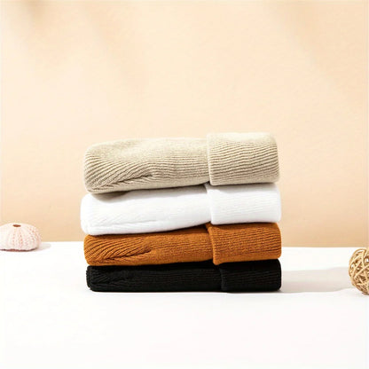 4pcs Baby Hat Knit Cuffed Beanie for Boys and Girls Winter Warm Knitted Beanie Hats for Skiing Outdoor