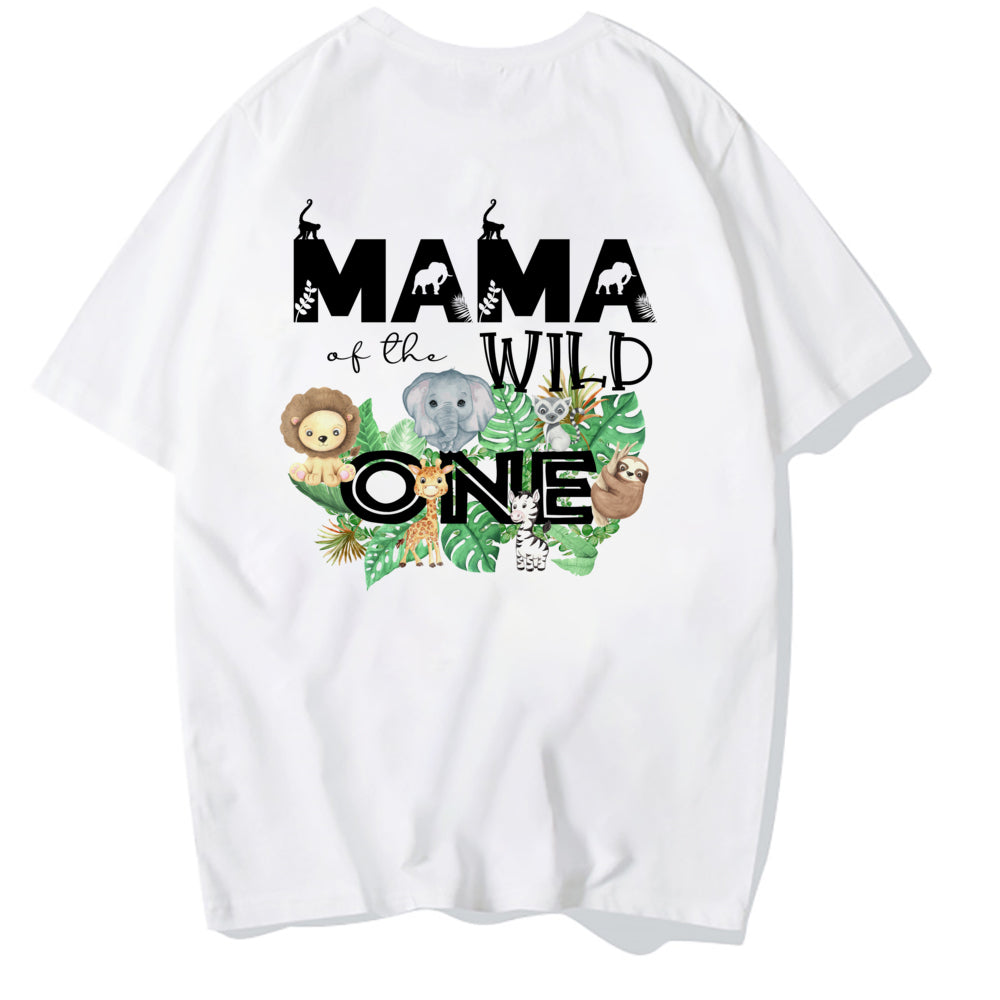 Wild One Family Matching Clother Jungle Party Dad Mom Sister Brother Baby Look Outfits T-shirt One Birthday Family T Shirts Tops
