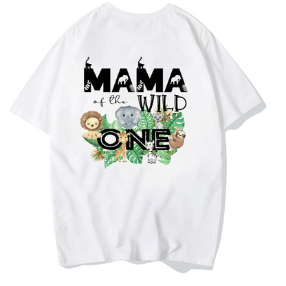Wild One Family Matching Clother Jungle Party Dad Mom Sister Brother Baby Look Outfits T-shirt One Birthday Family T Shirts Tops