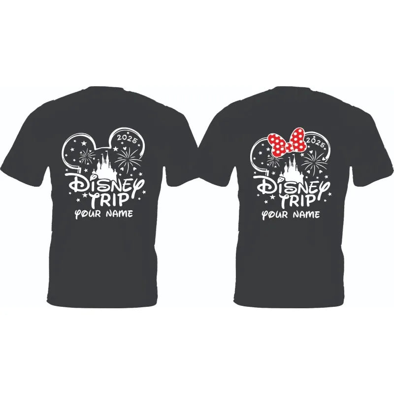 2025 Summer Personalized Disney Trip 2025 T-Shirts Disney 2025 Family Matching Unisex Tee