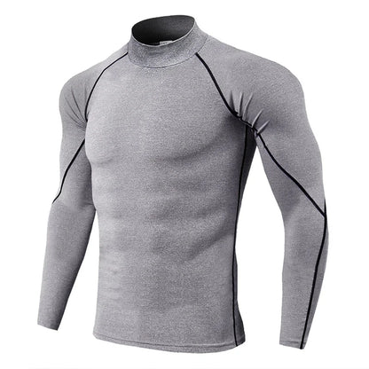 Winter Man Compression Shirt Cycling Clothing Warmth Shirt Warm Bottoming Shirt Men Compression T-Shirt Gym Sportswear 2024 New