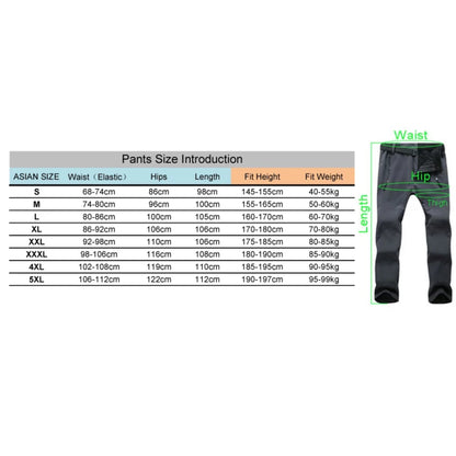 Winter Men Camping Hiking Pants Travel Soft Shell Warm Waterproof Fleece Windproof Outdoor Skiing Trekking Trousers
