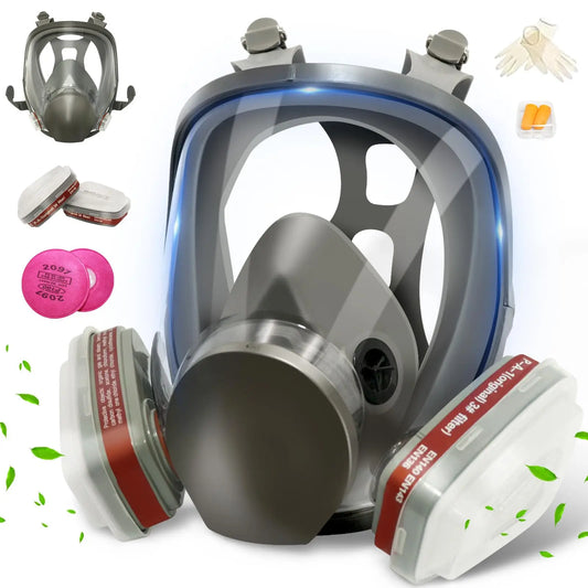 6800 Full Face Respirator Gas Mask Gas Masks Survival Nuclear and Chemical with Activated Carbon Filter