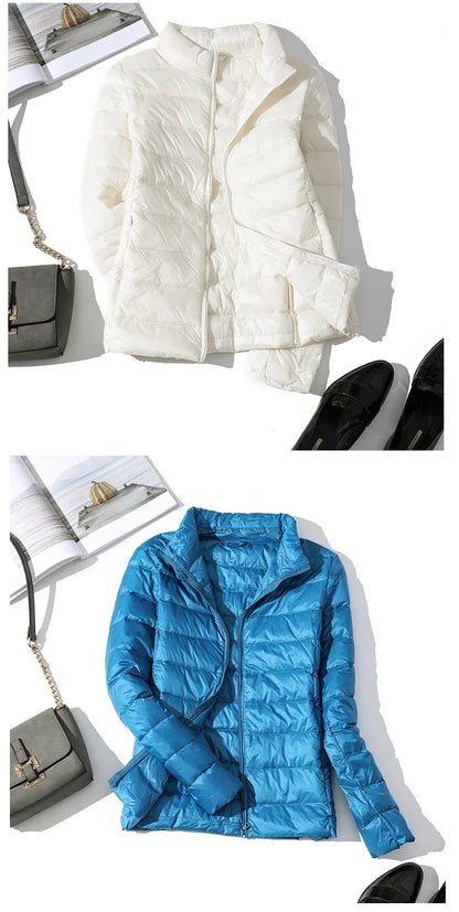 Ultra Light Down Jacket 2025 New Parkas basic Winter jackets Female Women velvet hooded Coats autumn Down Jacket Womens Outwear