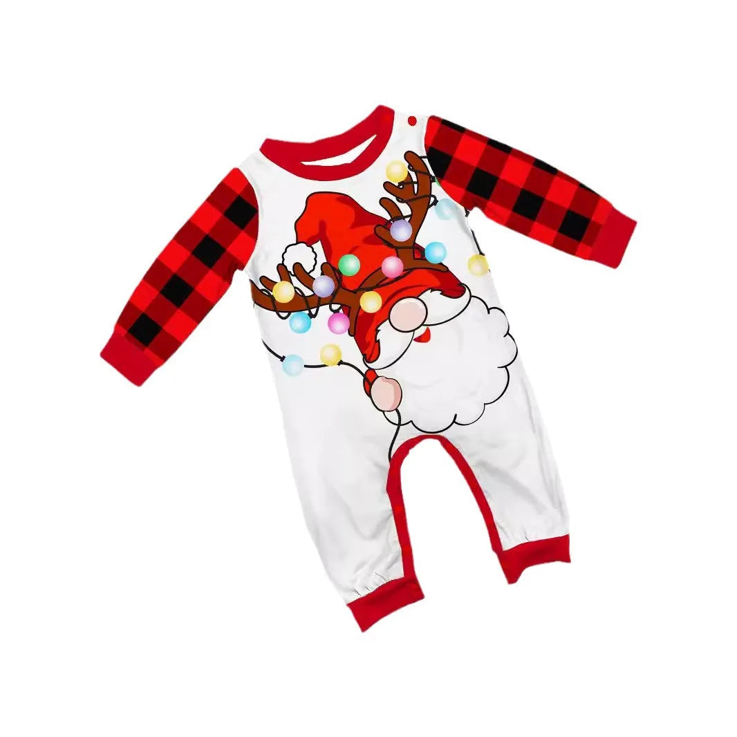 European and American family Christmas parent-child clothing, 2025 new autumn and winter cartoon round-neck family vacation set