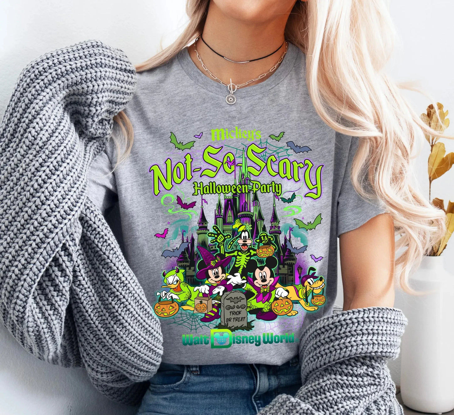 Disney Halloween 2025 Mickey Mouse Men Women Summer T-shirt Family Parent-Child Clothing Casual Unisex Oversized Short Sleeve