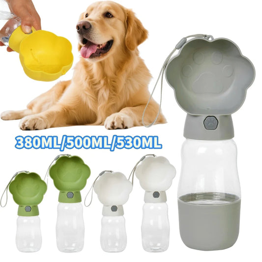 Portable Dog Water Bottle for Small Large Dogs Cats Leakproof Puppy 2 in 1 Water Food Container Chihuahua Bulldog Pet Supplies