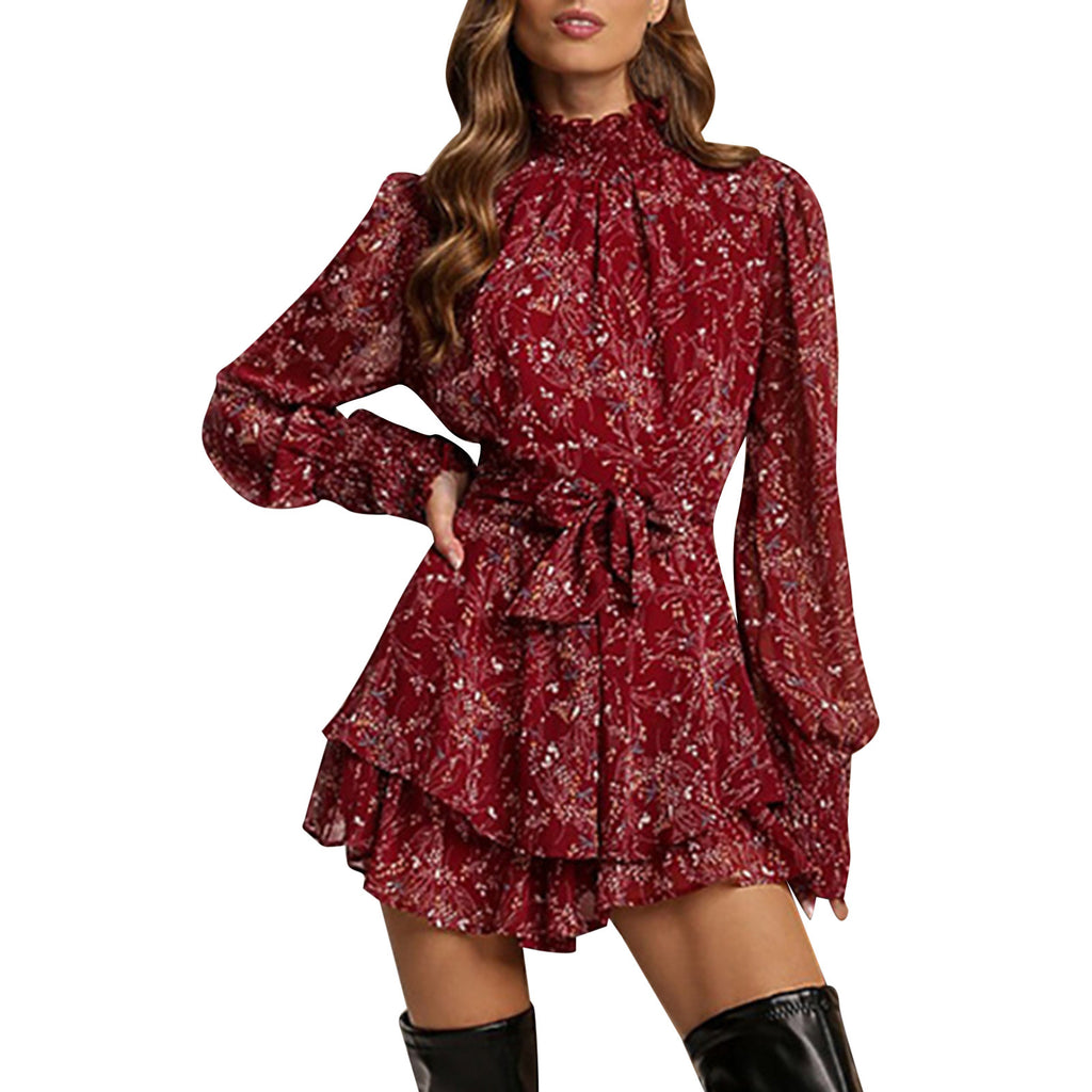 Dresses For Women Plus Size Casual Sexy Temperament Slim Floral Leaf Dress Spring Dresses For Women Vestidos De Mujer Robe Femme