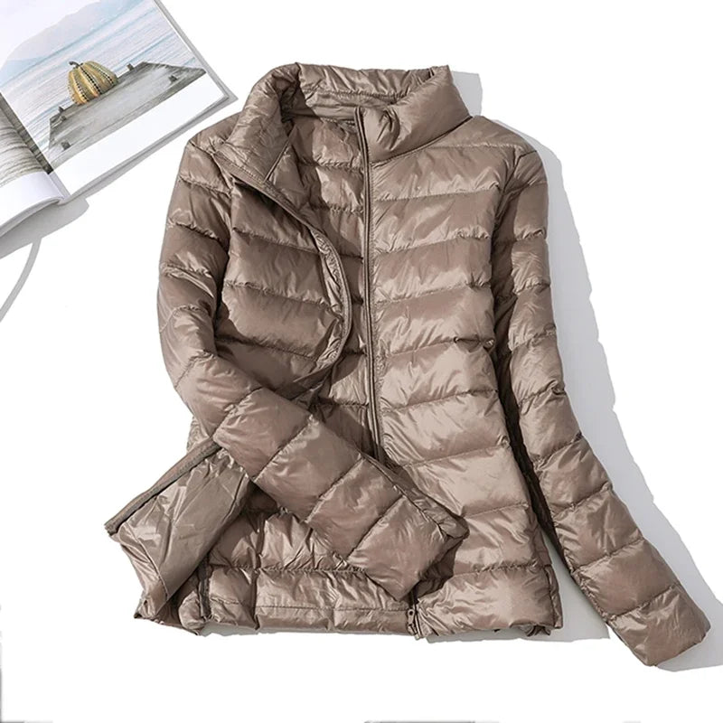 Ultra Light Down Jacket 2025 New Parkas basic Winter jackets Female Women velvet hooded Coats autumn Down Jacket Womens Outwear