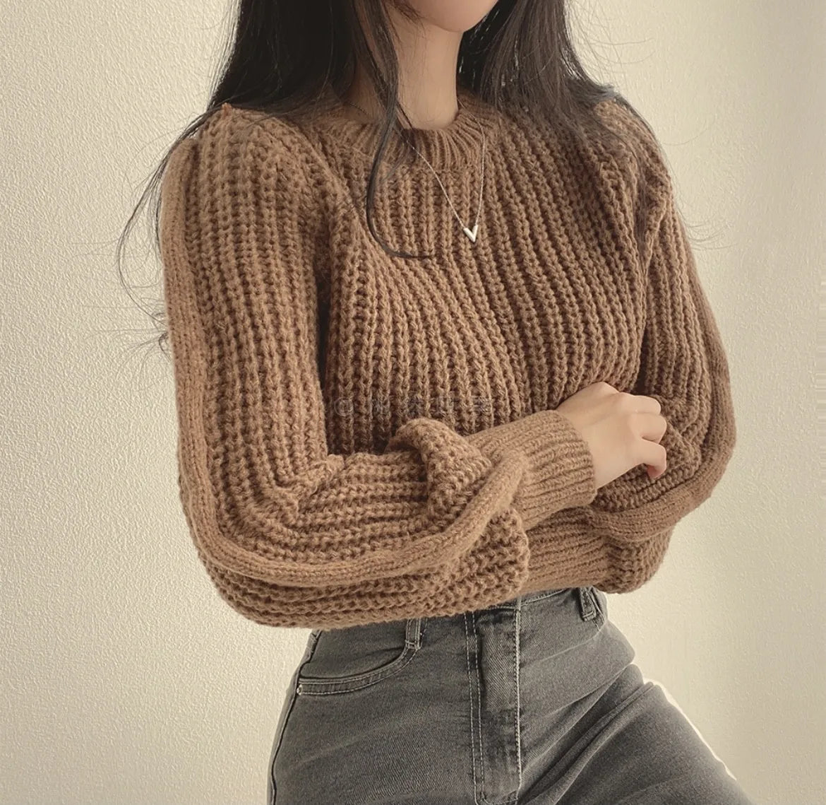 Knitted Sweater Women Pullovers New Long Sleeve O-Neck Black Knit Sweater Pullover Women Tops Sweaters Sueters De Mujer Q718