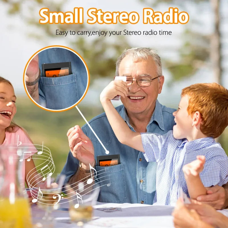 Portable Weather Radio FM AM NOAA Emergency Pocket Radio With Weather Warning Alarm Clock Auto-Search Channels Mini Hand Radio