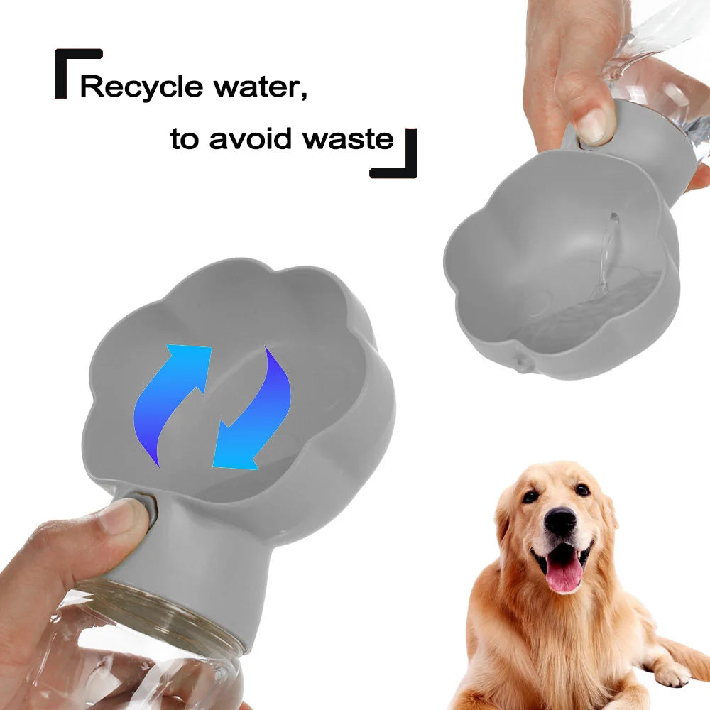 Portable Dog Water Bottle for Small Large Dogs Cats Leakproof Puppy 2 in 1 Water Food Container Chihuahua Bulldog Pet Supplies